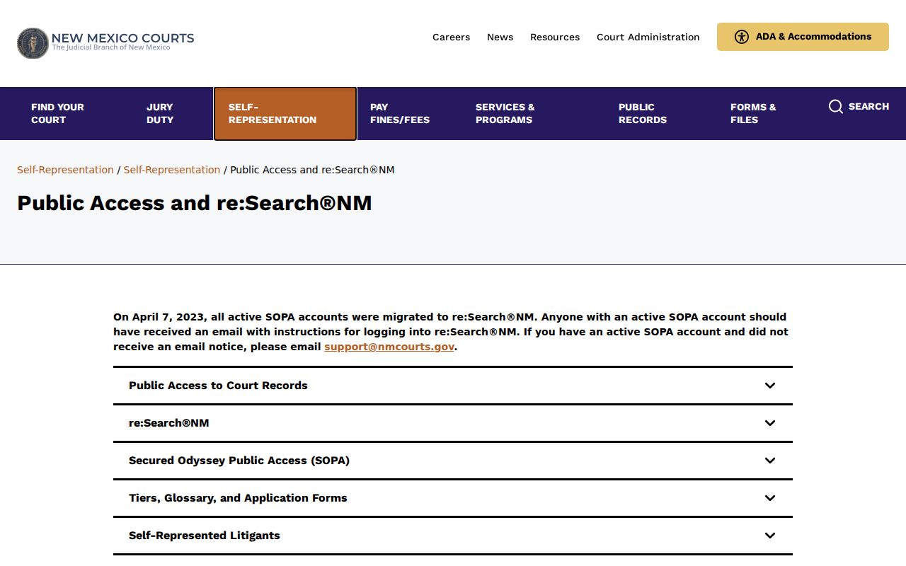 Lincoln County case lookup reference image comparing public Case Lookup and re:Search NM access