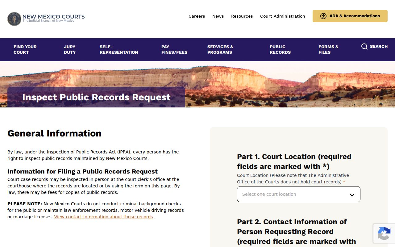 Lincoln County civil docket reference image for New Mexico judiciary records requests