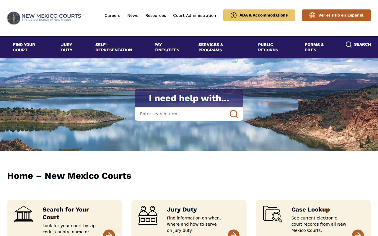 Lincoln County court docket access on the New Mexico Courts website