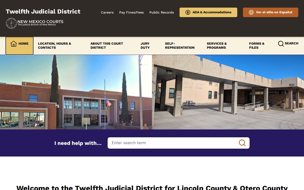 Lincoln County court docket resources on the Twelfth Judicial District website
